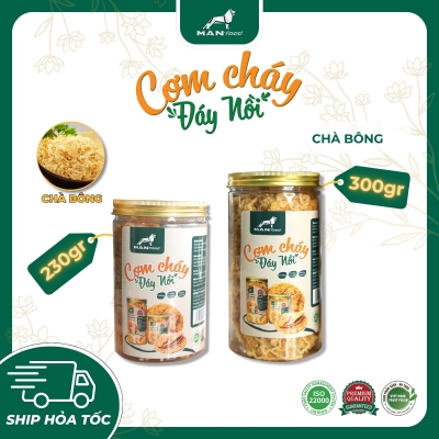 Cơm Cháy Đáy Nồi – Chà Bông – Hũ 230gr, 300gr – ManFood
