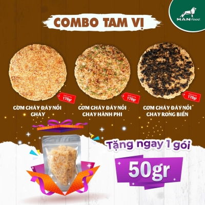 Combo Cơm Cháy Đáy Nồi Tam Vị – Vị Chay – ManFood